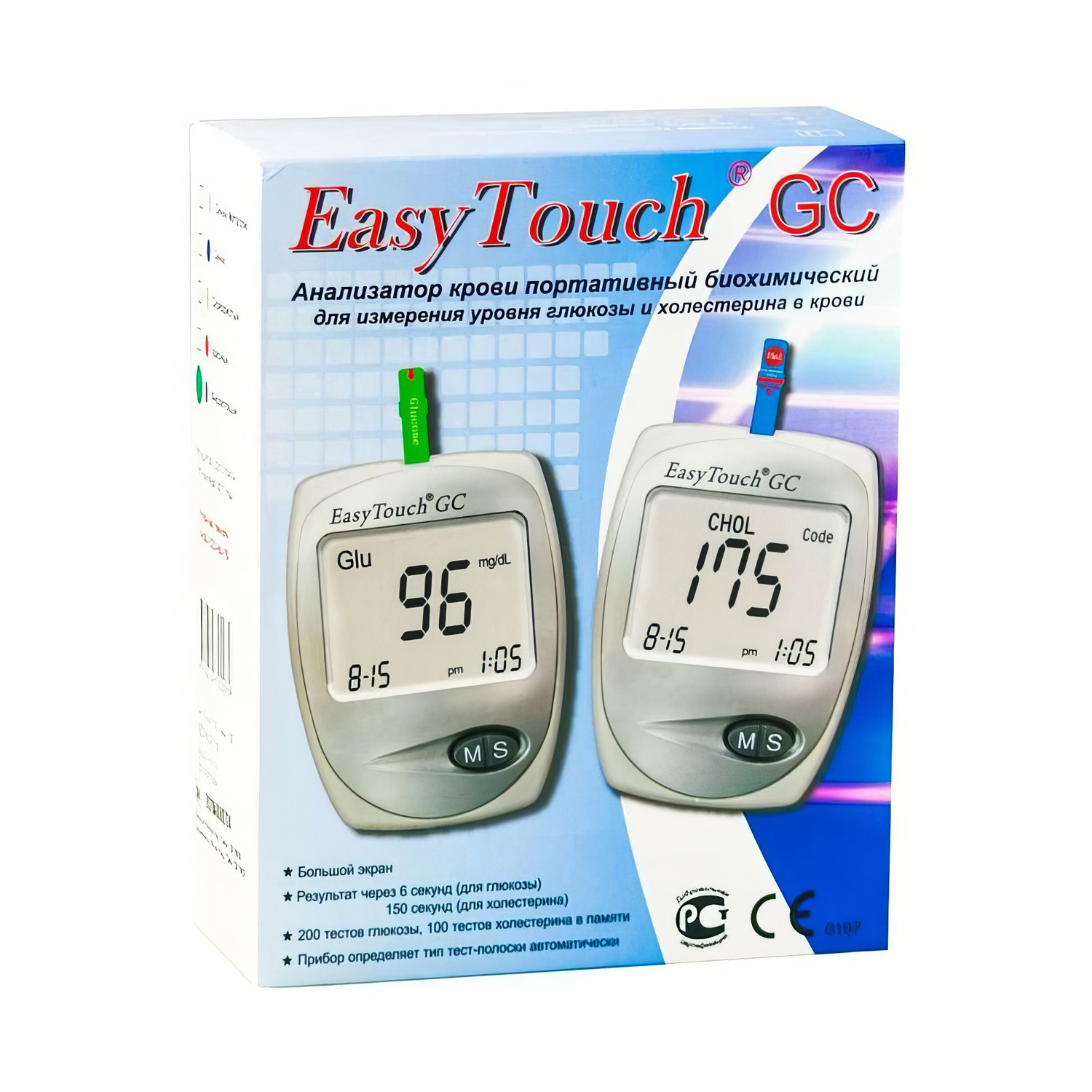 Портативный биохимический анализатор крови EasyTouch (холестрин, глюкоза)